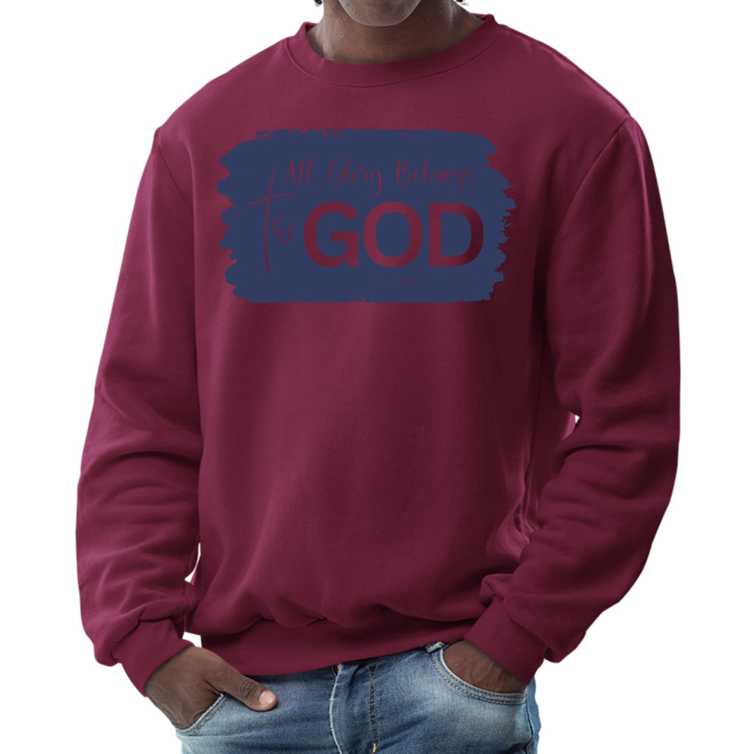 Mens Graphic Sweatshirt All Glory Belongs to God Christian - Mens | Sweatshirts