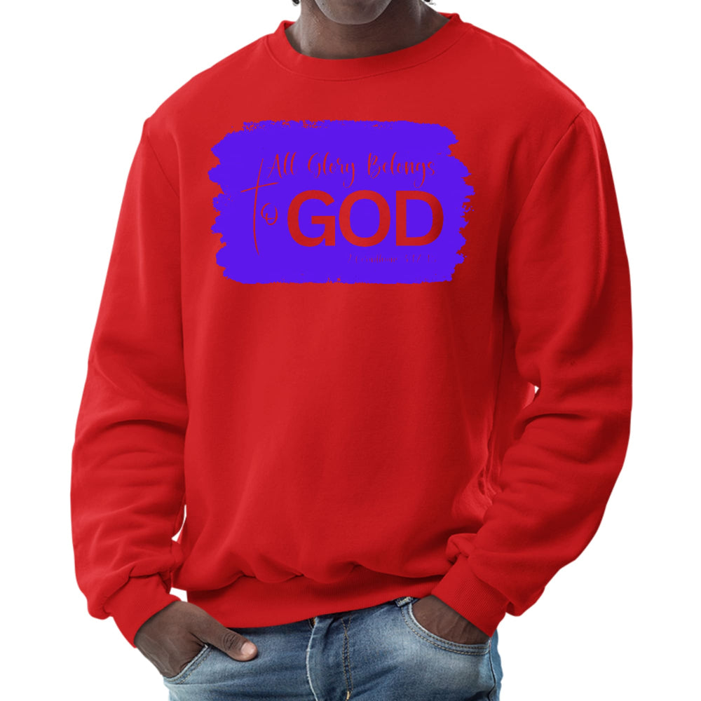 Mens Graphic Sweatshirt All Glory Belongs to God Christian - Mens | Sweatshirts