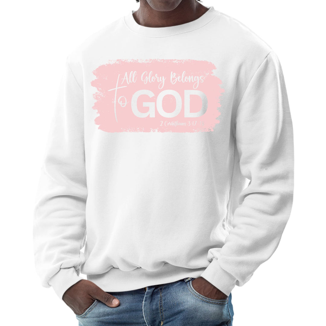 Mens Graphic Sweatshirt All Glory Belongs to God Christian - Mens | Sweatshirts