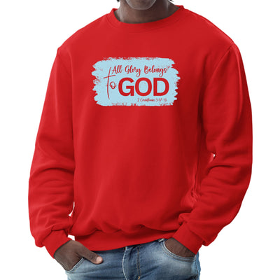 Mens Graphic Sweatshirt All Glory Belongs To God Light Blue - Mens | Sweatshirts