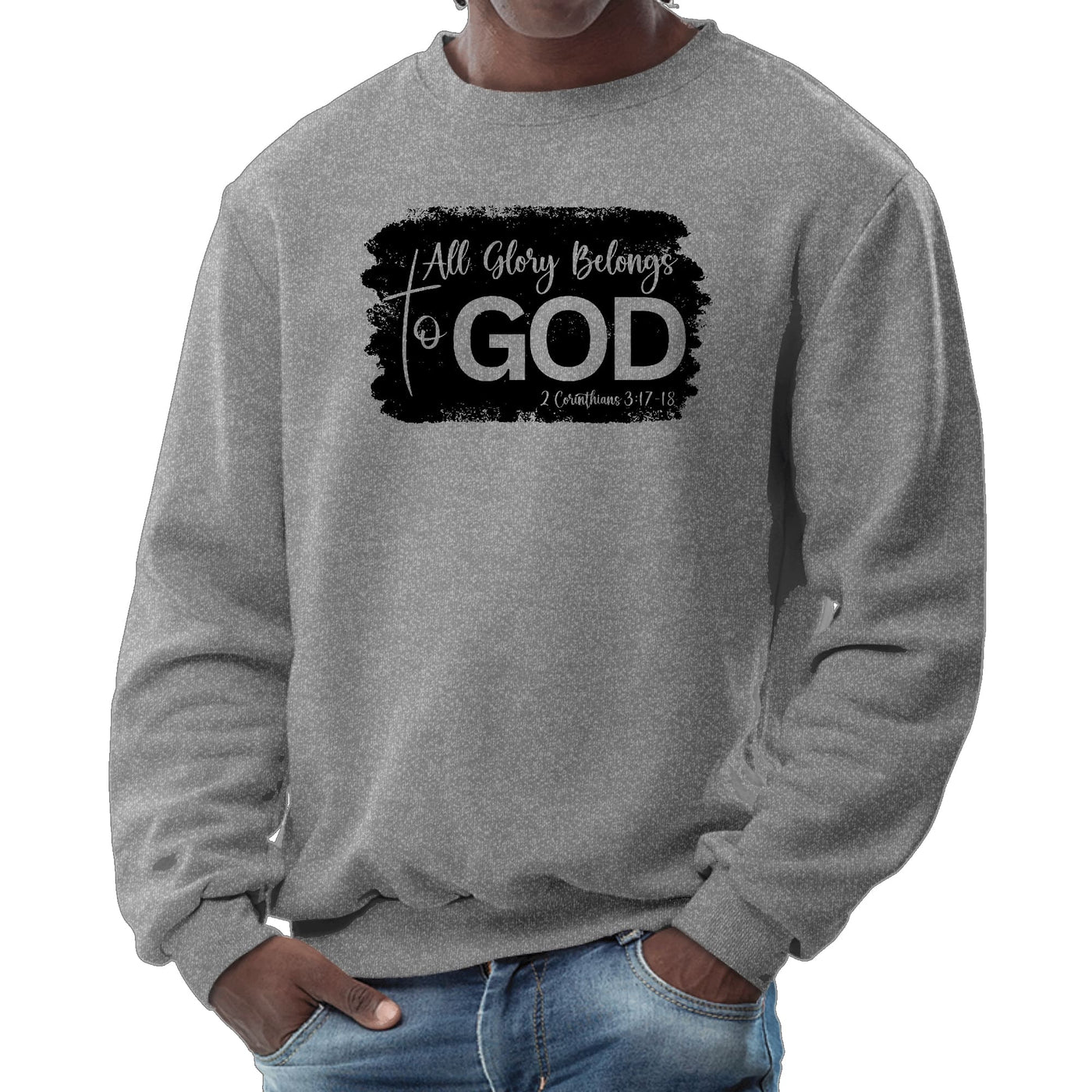 Mens Graphic Sweatshirt All Glory Belongs To God Print - Mens | Sweatshirts
