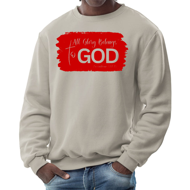 Mens Graphic Sweatshirt All Glory Belongs to God Red - Mens | Sweatshirts