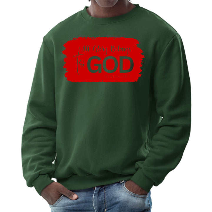 Mens Graphic Sweatshirt All Glory Belongs to God Red - Mens | Sweatshirts