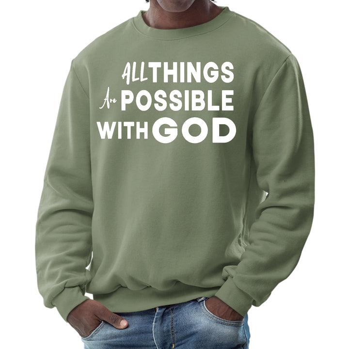 Mens Graphic Sweatshirt All Things are Possible with God - Mens | Sweatshirts