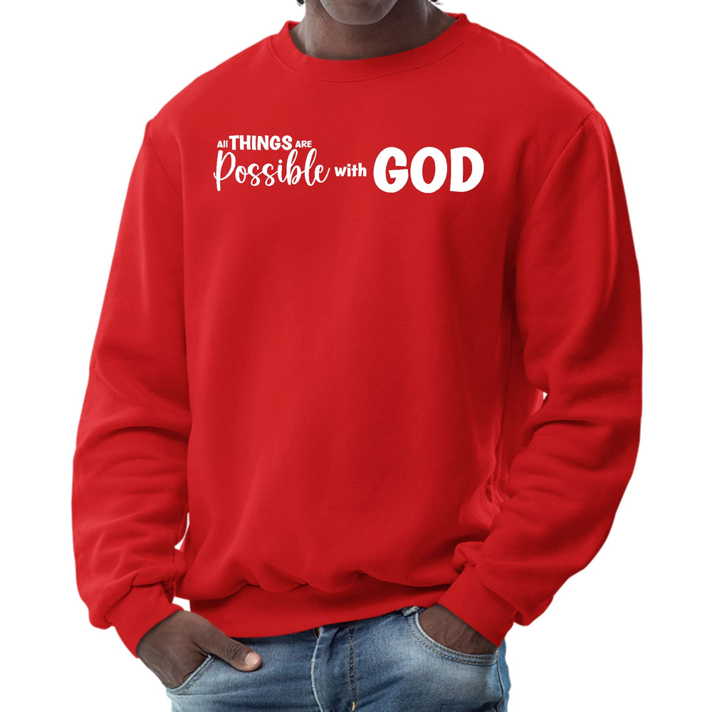 Mens Graphic Sweatshirt All Things are Possible with God - Mens | Sweatshirts