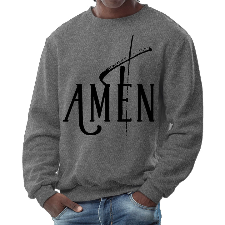 Mens Graphic Sweatshirt Amen Black Print - Mens | Sweatshirts