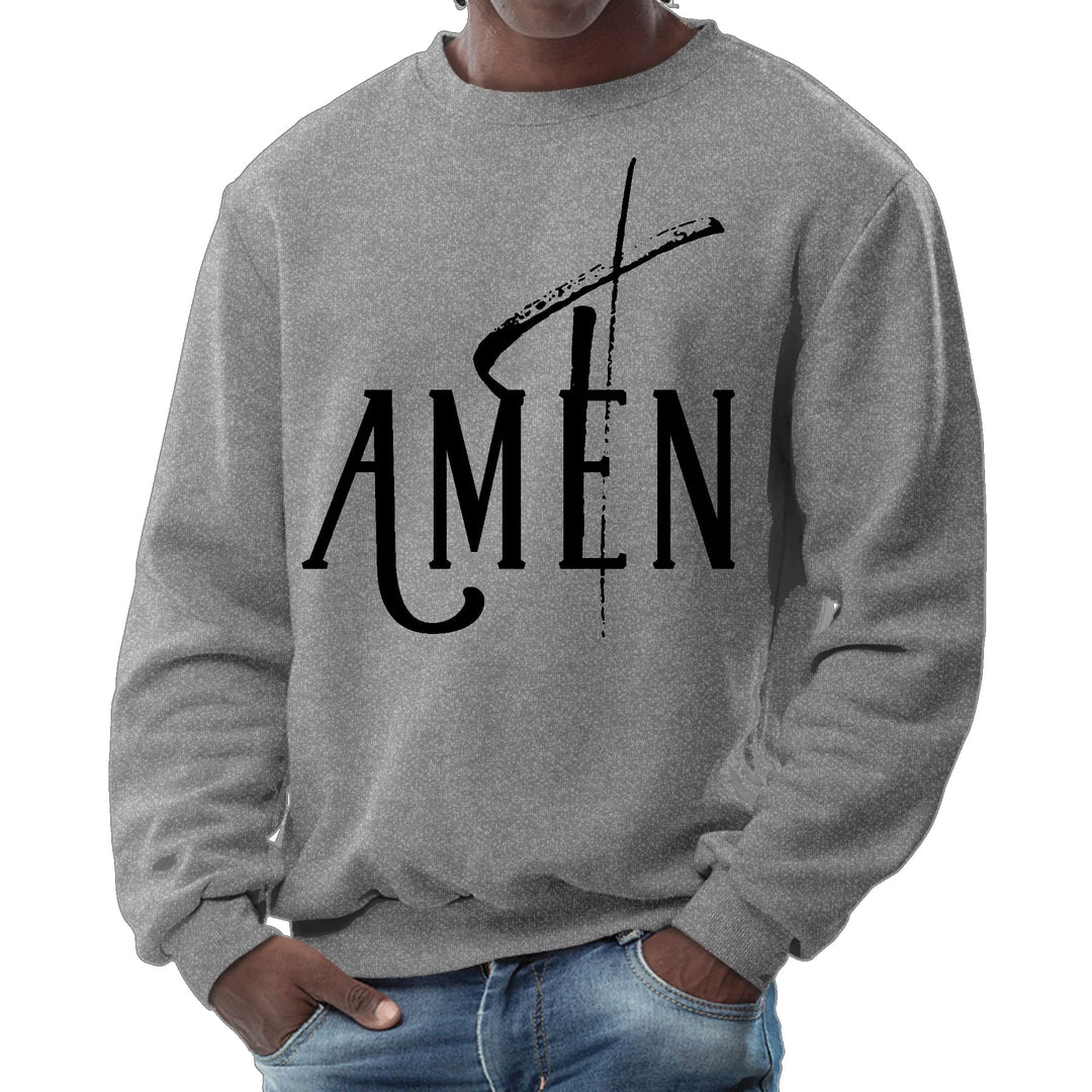 Mens Graphic Sweatshirt Amen Black Print - Mens | Sweatshirts