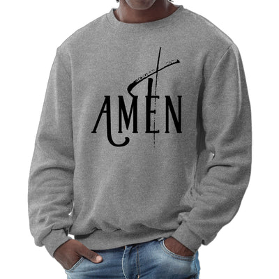 Mens Graphic Sweatshirt Amen Black Print - Mens | Sweatshirts