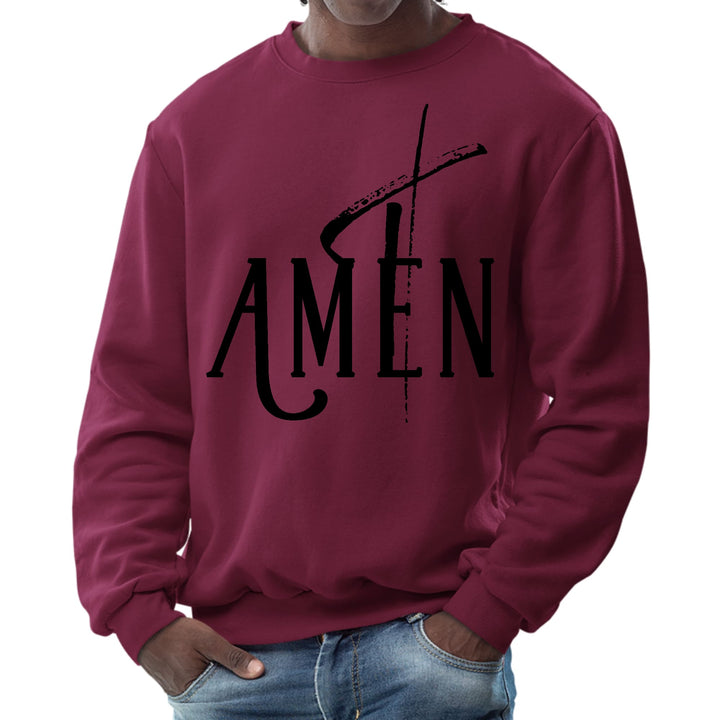 Mens Graphic Sweatshirt Amen Black Print - Mens | Sweatshirts