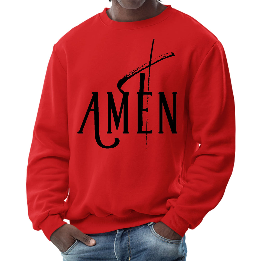 Mens Graphic Sweatshirt Amen Black Print - Mens | Sweatshirts