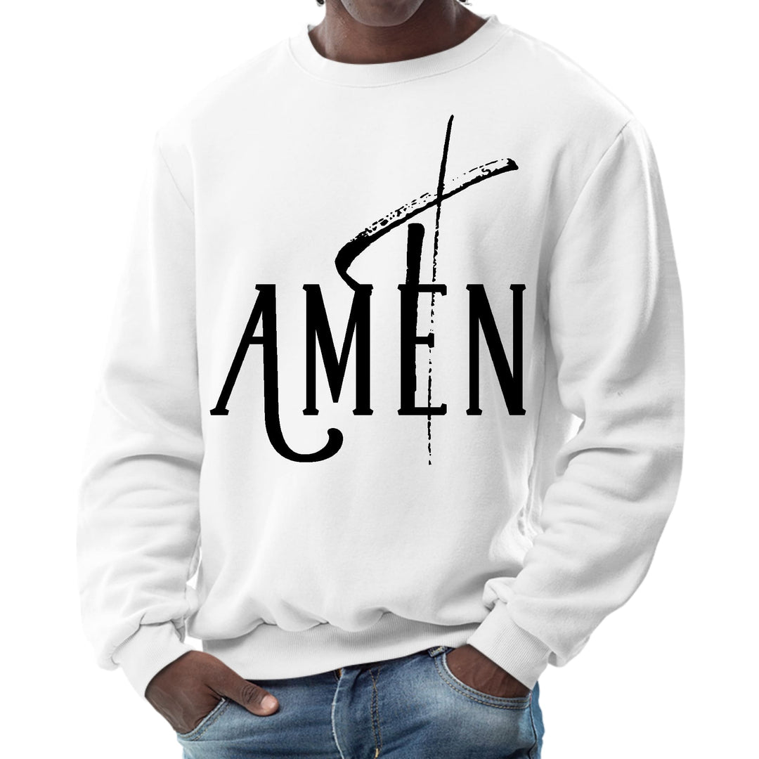 Mens Graphic Sweatshirt Amen Black Print - Mens | Sweatshirts