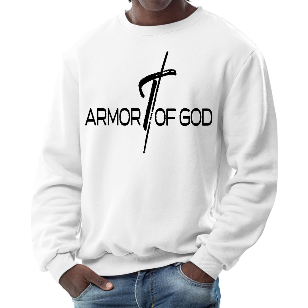 Mens Graphic Sweatshirt Armor of God Black Illustration - Mens | Sweatshirts