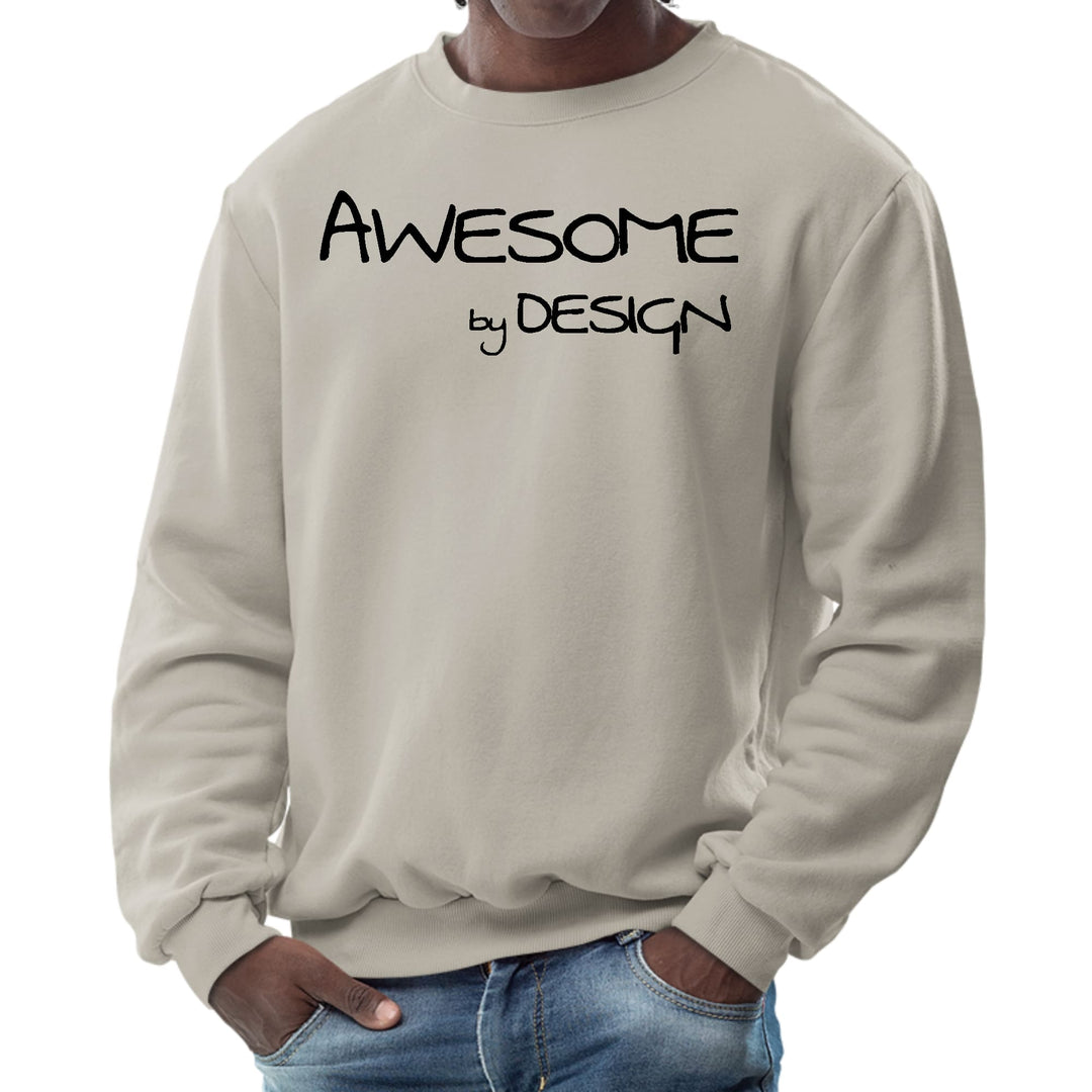 Mens Graphic Sweatshirt Awesome by Design Black Print - Mens | Sweatshirts