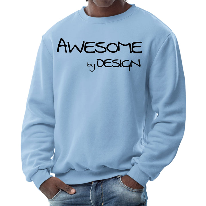 Mens Graphic Sweatshirt Awesome by Design Black Print - Mens | Sweatshirts