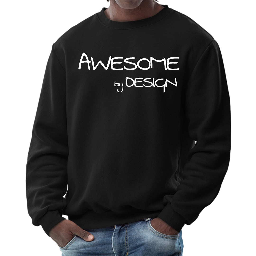 Mens Graphic Sweatshirt Awesome by Design White Print - Mens | Sweatshirts