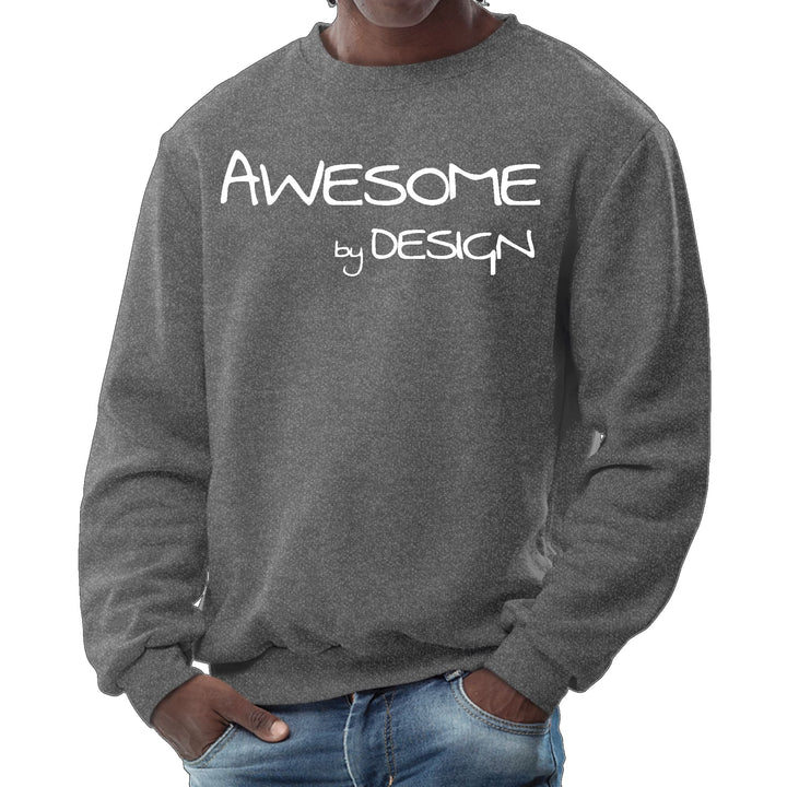 Mens Graphic Sweatshirt Awesome by Design White Print - Mens | Sweatshirts