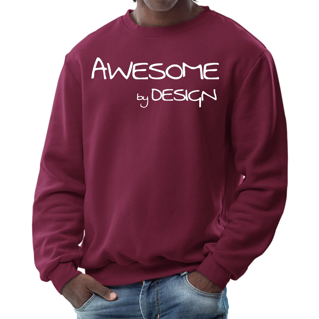 Mens Graphic Sweatshirt Awesome by Design White Print - Mens | Sweatshirts