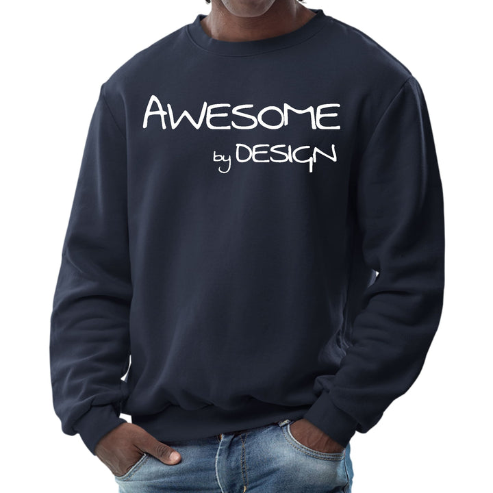 Mens Graphic Sweatshirt Awesome by Design White Print - Mens | Sweatshirts