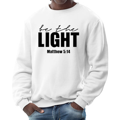 Mens Graphic Sweatshirt Be The Light Inspirational Art Illustration, - Mens
