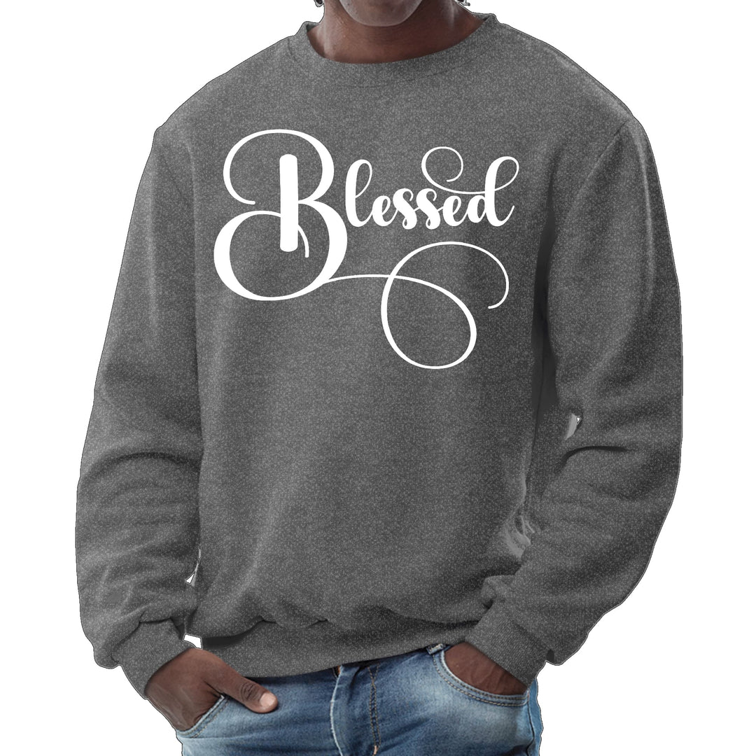 Mens Graphic Sweatshirt Blessed Graphic Illustration - Mens | Sweatshirts