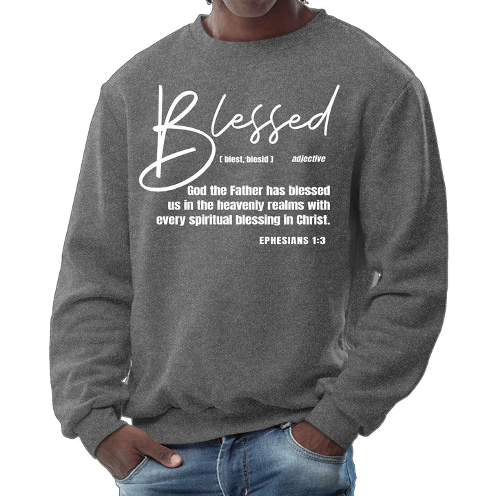 Mens Graphic Sweatshirt Blessed in Christ - Mens | Sweatshirts