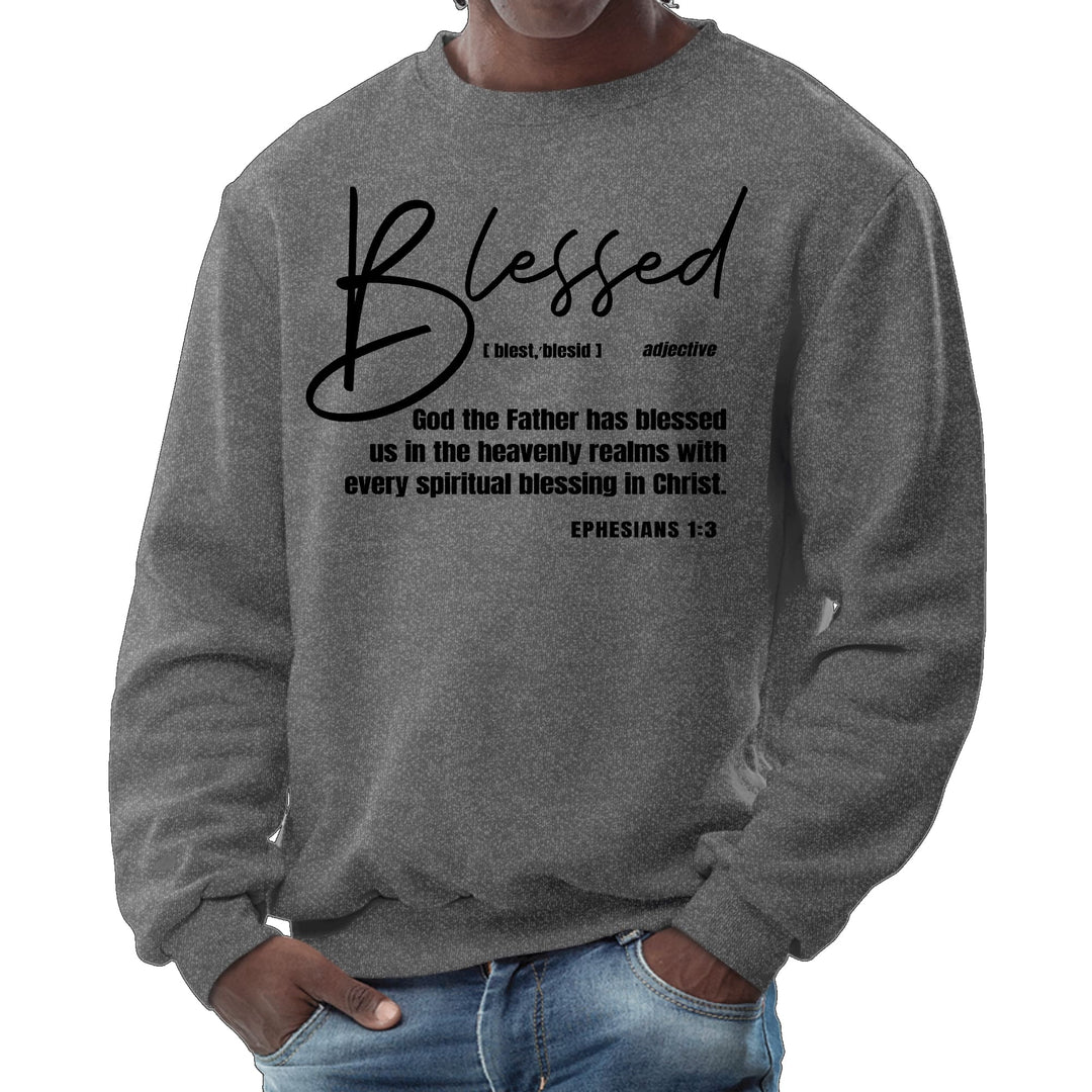 Mens Graphic Sweatshirt Blessed in Christ - Mens | Sweatshirts