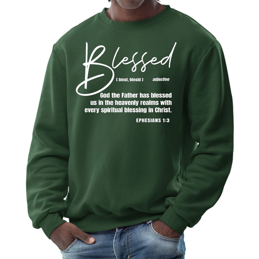 Mens Graphic Sweatshirt Blessed in Christ - Mens | Sweatshirts