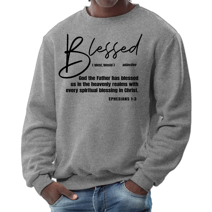 Mens Graphic Sweatshirt Blessed in Christ - Mens | Sweatshirts