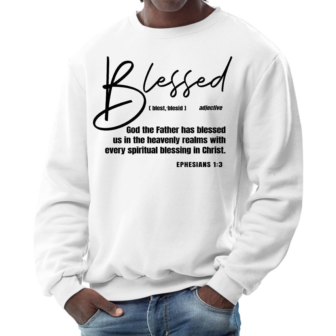 Mens Graphic Sweatshirt Blessed in Christ - Mens | Sweatshirts