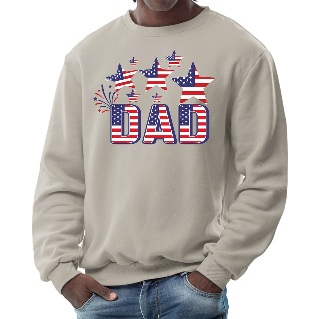 Mens Graphic Sweatshirt - Dad Independence Day 4th of July Celebration - Mens