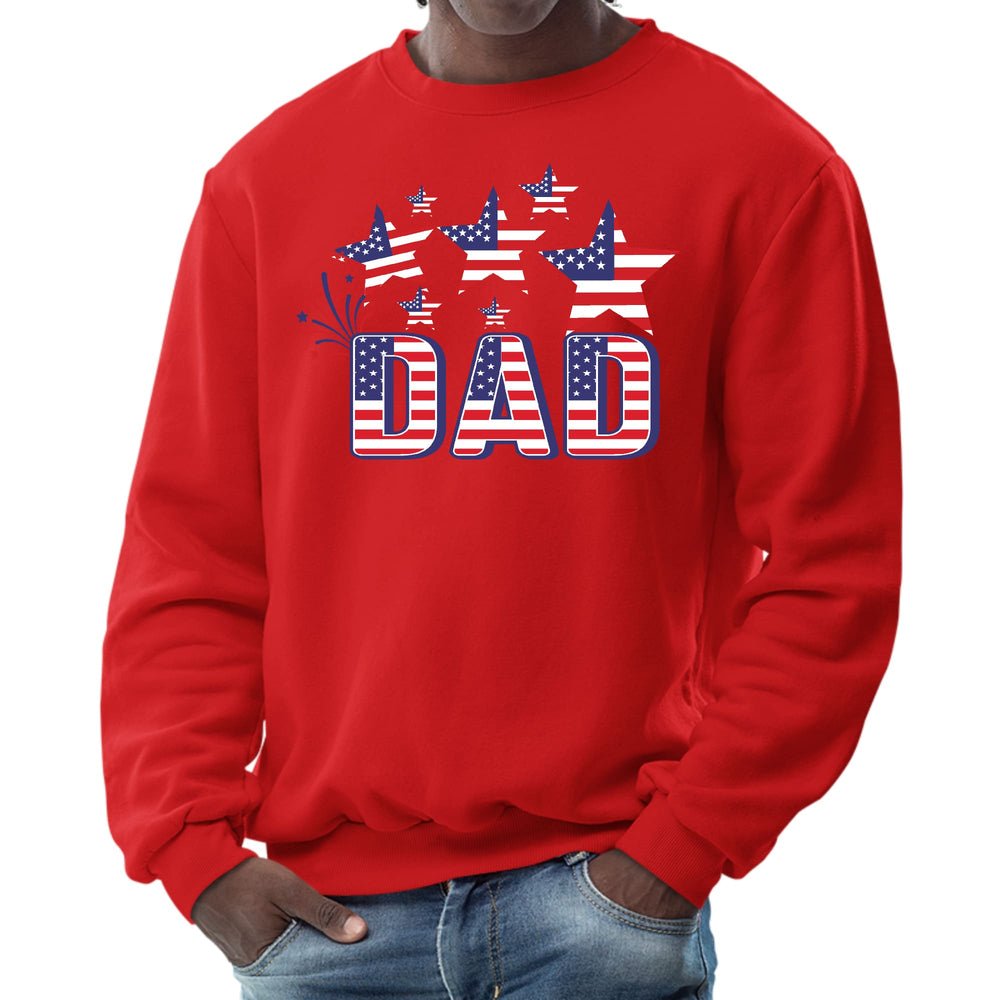 Mens Graphic Sweatshirt Dad Independence Day 4th of July Celebration - Mens