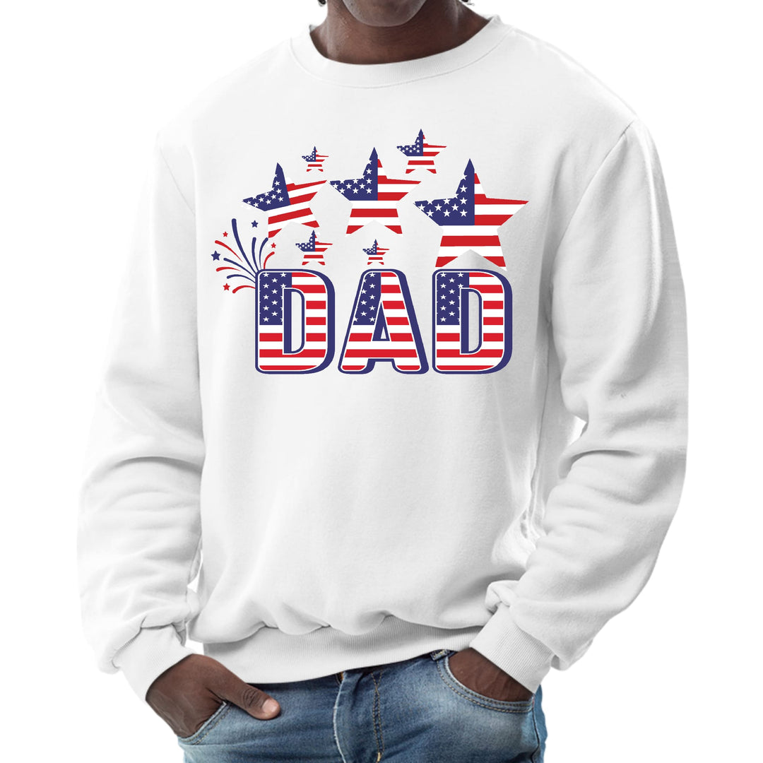 Mens Graphic Sweatshirt Dad Independence Day 4th of July Celebration - Mens