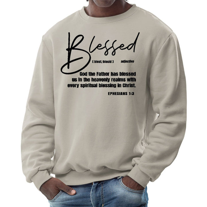 Mens Graphic Sweatshirt Ephesians - Blessed with Every Spiritual - Mens