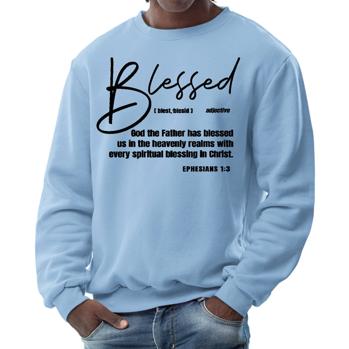 Mens Graphic Sweatshirt Ephesians - Blessed with Every Spiritual - Mens