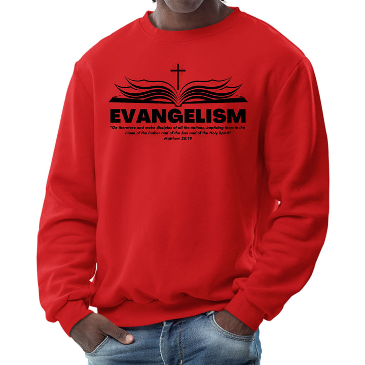 Mens Graphic Sweatshirt Evangelism - Go Therefore and Make Disciples - Mens