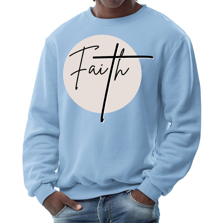 Mens Graphic Sweatshirt Faith - Christian Affirmation - Black - Mens