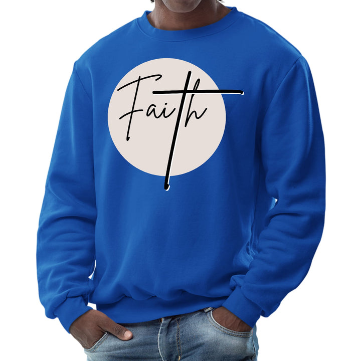 Mens Graphic Sweatshirt Faith - Christian Affirmation - Black - Mens