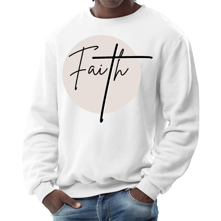 Mens Graphic Sweatshirt Faith - Christian Affirmation - Black - Mens