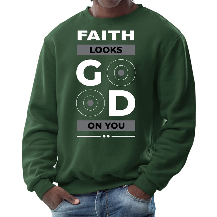 Mens Graphic Sweatshirt Faith Looks Good - Mens | Sweatshirts