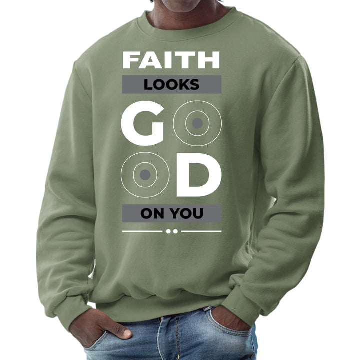 Mens Graphic Sweatshirt Faith Looks Good - Mens | Sweatshirts