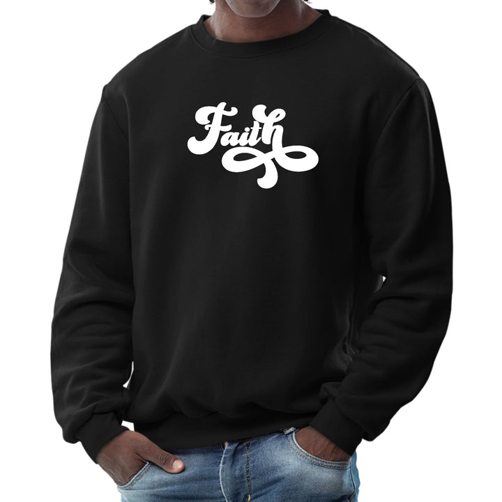 Mens Graphic Sweatshirt Faith Script Illustration - Mens | Sweatshirts