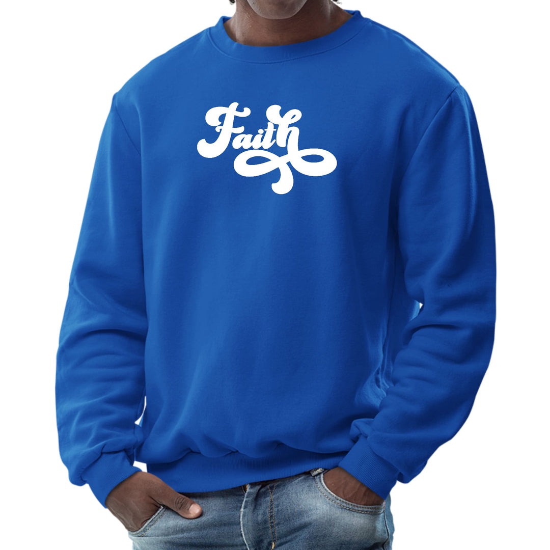 Mens Graphic Sweatshirt Faith Script Illustration - Mens | Sweatshirts