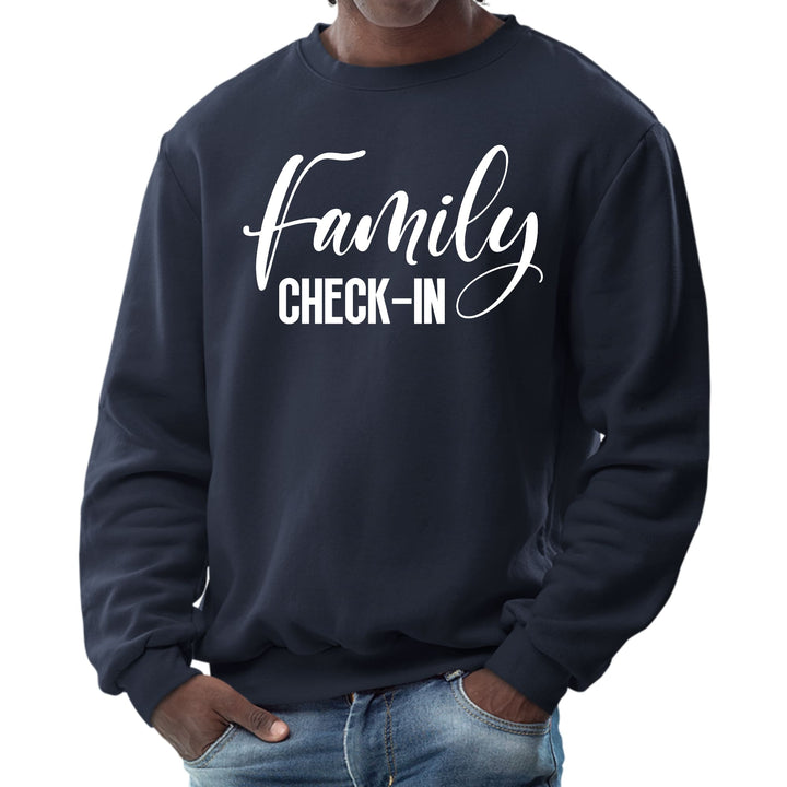 Mens Graphic Sweatshirt Family Check-in Illustration - Mens | Sweatshirts