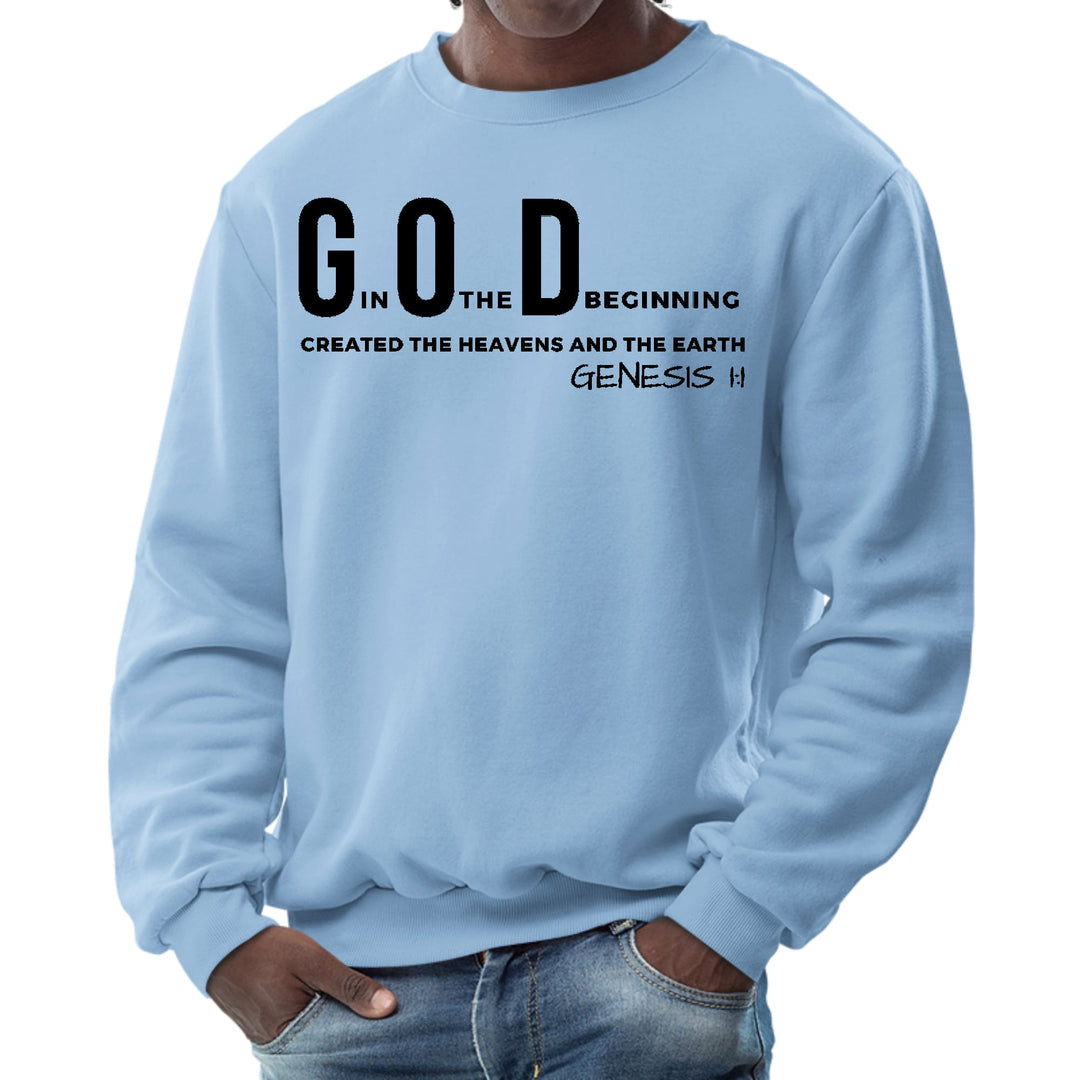 Mens Graphic Sweatshirt God in the Beginning Print - Mens | Sweatshirts