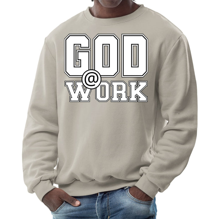 Mens Graphic Sweatshirt God @ Work Print - Mens | Sweatshirts