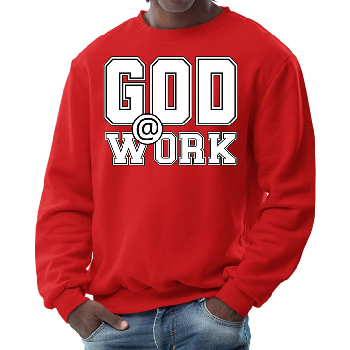 Mens Graphic Sweatshirt God @ Work Print - Mens | Sweatshirts