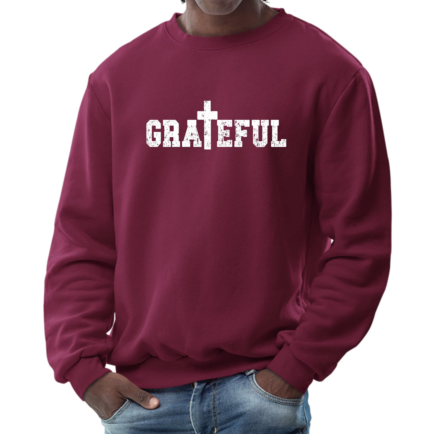 Mens Graphic Sweatshirt Grateful Print - Mens | Sweatshirts