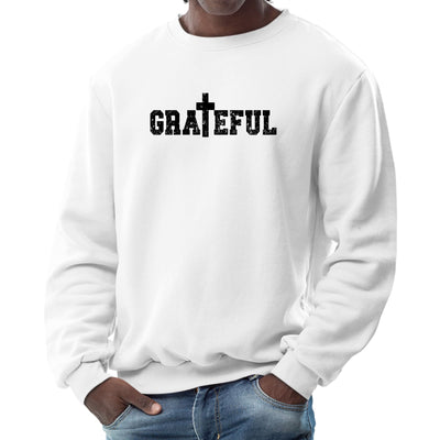 Mens Graphic Sweatshirt Grateful Print - Sweatshirts