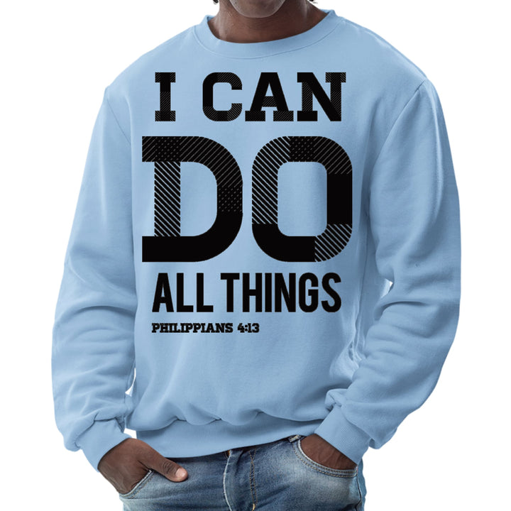 Mens Graphic Sweatshirt - i can do All Things Philippians 4:13 Black - Mens