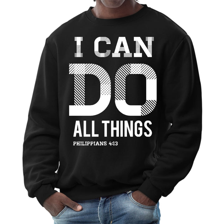 Mens Graphic Sweatshirt - i can do All Things Philippians 4:13 - Mens